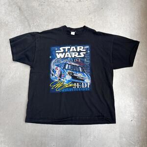 Vintage 90s Nascar Jeff Gordon Star Wars Doubled Sided T-Shirt Extra Extra Large